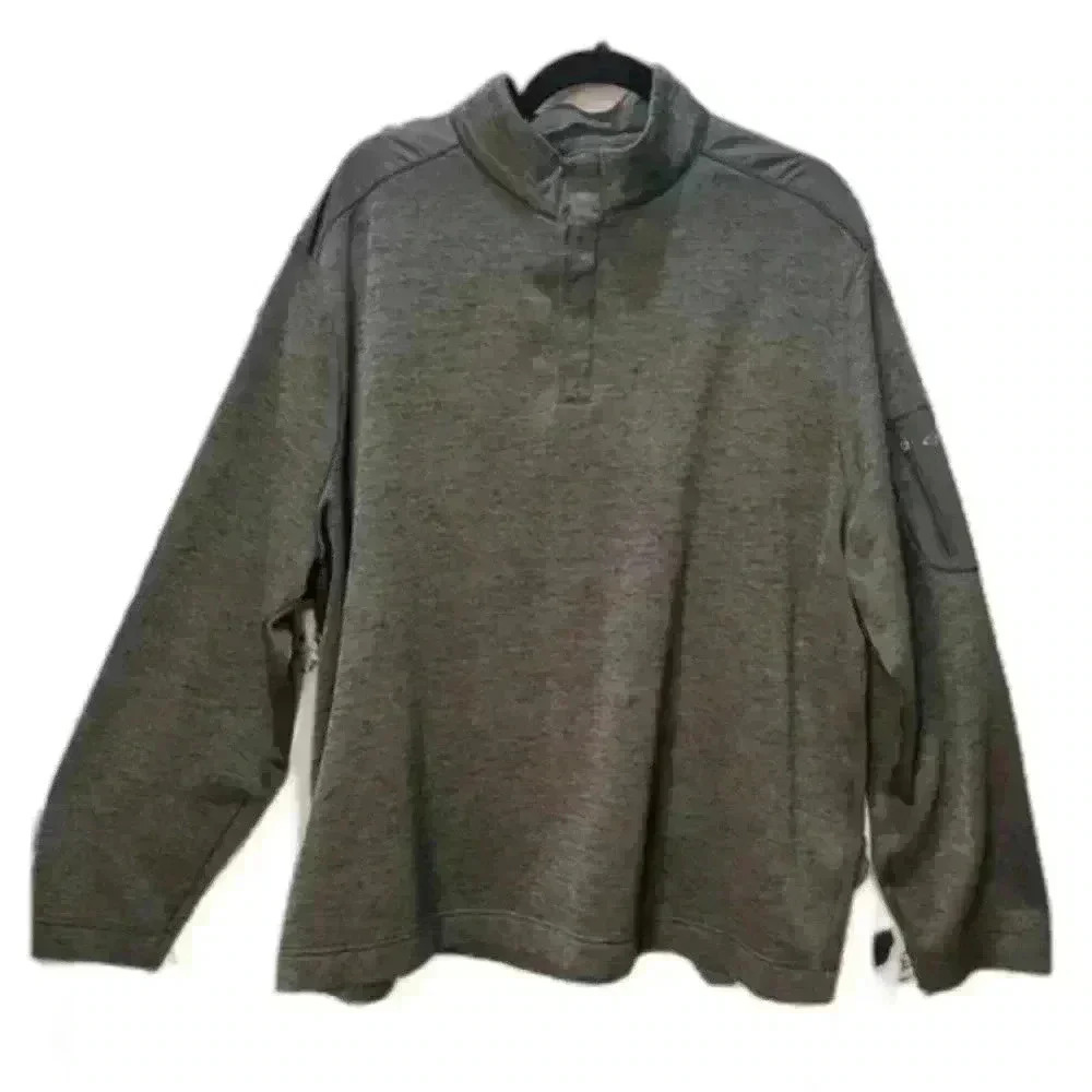Greg Norman Pocket Patch Pullover Partial Button Front Size XXL